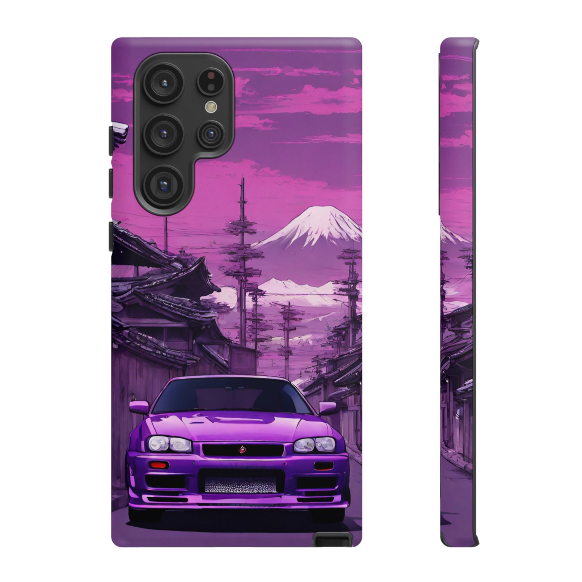 Nissan Skyline R34 Mt Fuji-Dual Layer Ultra Tough Phone Case Printify by The Night Shift Automotive Apparel