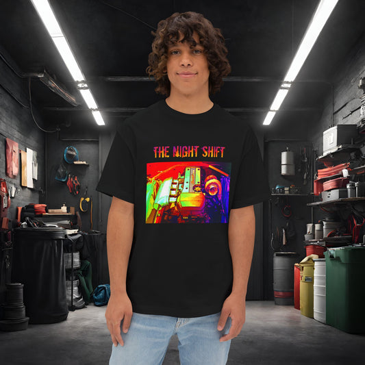 3S-GE Beams Turbo Synthwave-Premium, Ultra Soft Unisex Oversized Boxy Tee Black Printify by The Night Shift Automotive Apparel
