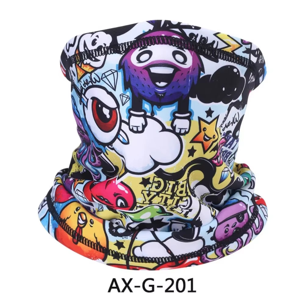 Skull Bandana Fleece Neck Gaiter Half Face Mask