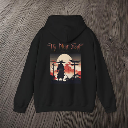 Samurai Japan Full Moon Silhouette-Premium, Ultra Soft Unisex Hoodie Printify by The Night Shift Automotive Apparel