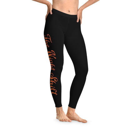 Stretchy Leggings Seam thread color automatically matched to design Printify by The Night Shift Automotive Apparel