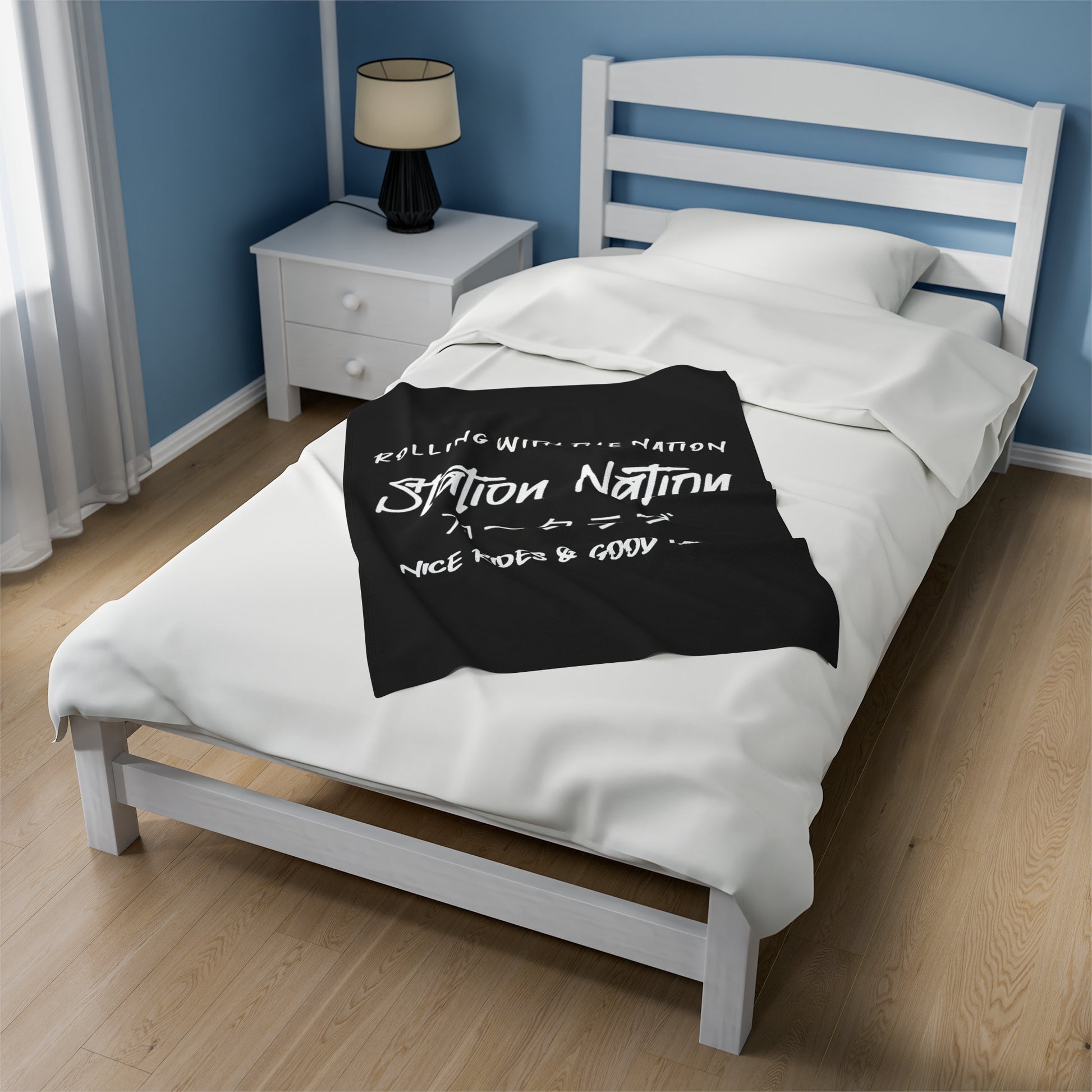 Station Nation-Velveteen Plush Blanket Printify by The Night Shift Automotive Apparel