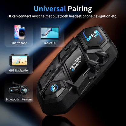 Fodsports M1-S Pro Motorcycle Intercom Bluetooth Helmet Headset  2000M Communicator/Music Share (2 Headsets)