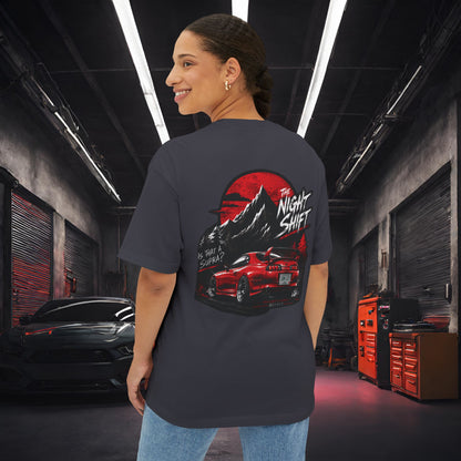 Toyota Supra MK-4 Owners Custom-Premium, Ultra Soft Unisex Oversized Boxy Tee Printify by The Night Shift Automotive Apparel