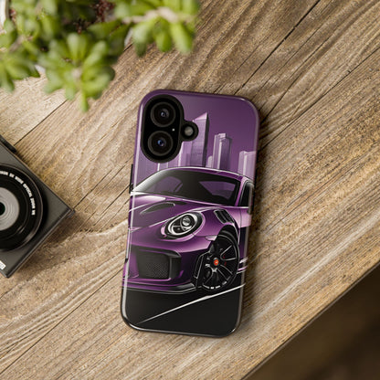 Porsche 911 GT3 RS-Dual Layer Ultra Tough Phone Case iPhone 16 Glossy Printify by The Night Shift Automotive Apparel