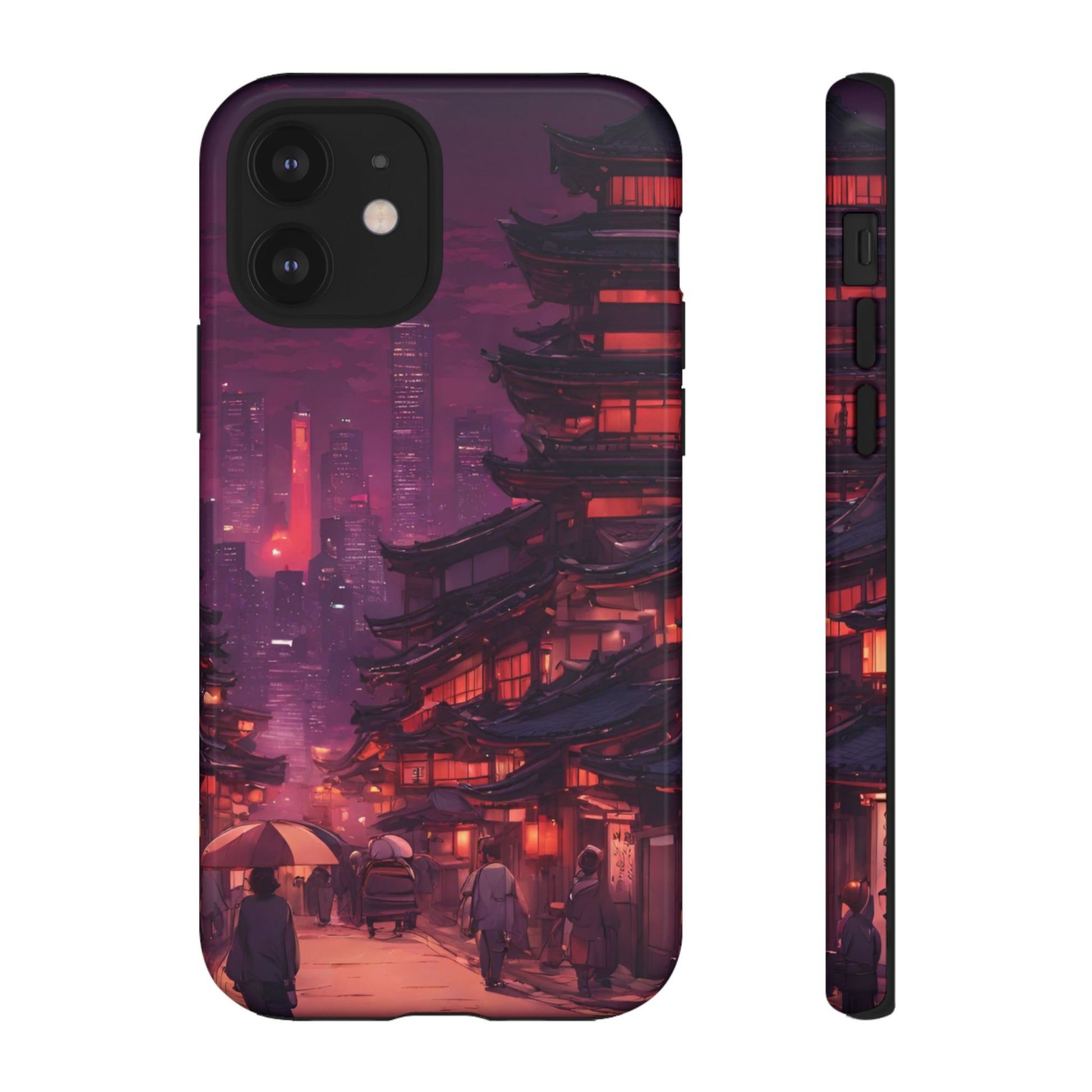 Traditional Japanese Village Countryside-Dual Layer Ultra Tough Phone Case iPhone 12 Glossy Printify by The Night Shift Automotive Apparel