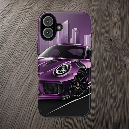 Porsche 911 GT3 RS-Dual Layer Ultra Tough Phone Case iPhone 16 Plus Glossy Printify by The Night Shift Automotive Apparel