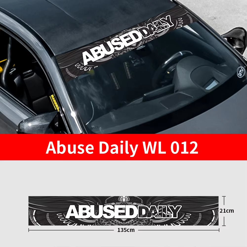 Abuse Daily Windscreen Banner Decal