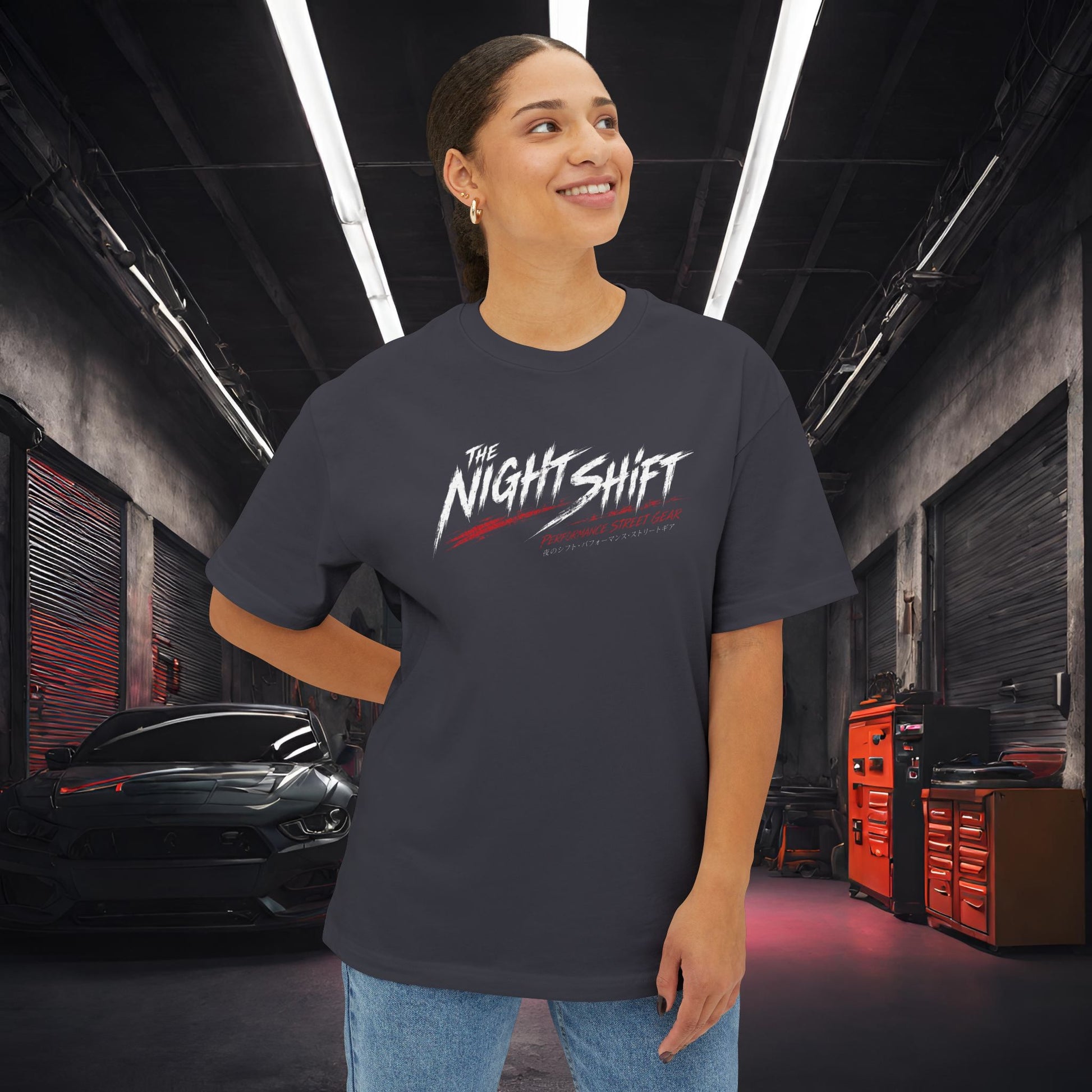 Nissan Skyline R34 Owners Custom-Premium, Ultra Soft Unisex Oversized Boxy Tee Printify by The Night Shift Automotive Apparel