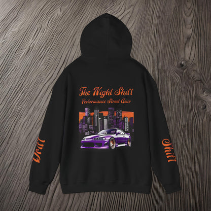 Drift, Shift Nissan 240sx Silvia-Ultra Soft, Premium Hoodie Printify by The Night Shift Automotive Apparel