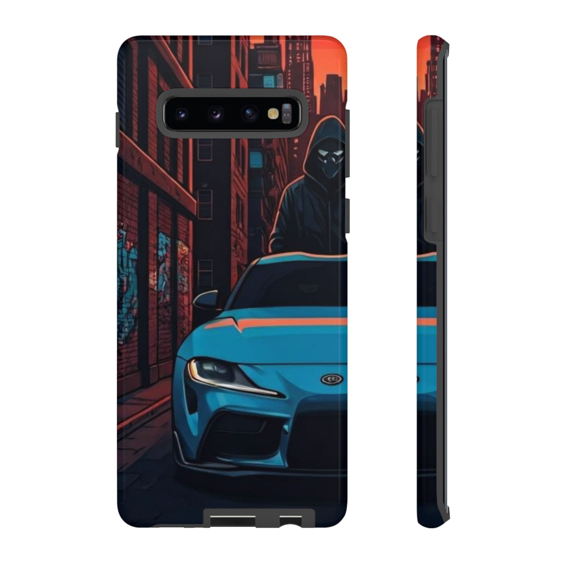 Toyota Supra MK-V Street Life-Dual Layer Ultra Tough Phone Case Samsung Galaxy S10 Plus Glossy Printify by The Night Shift Automotive Apparel