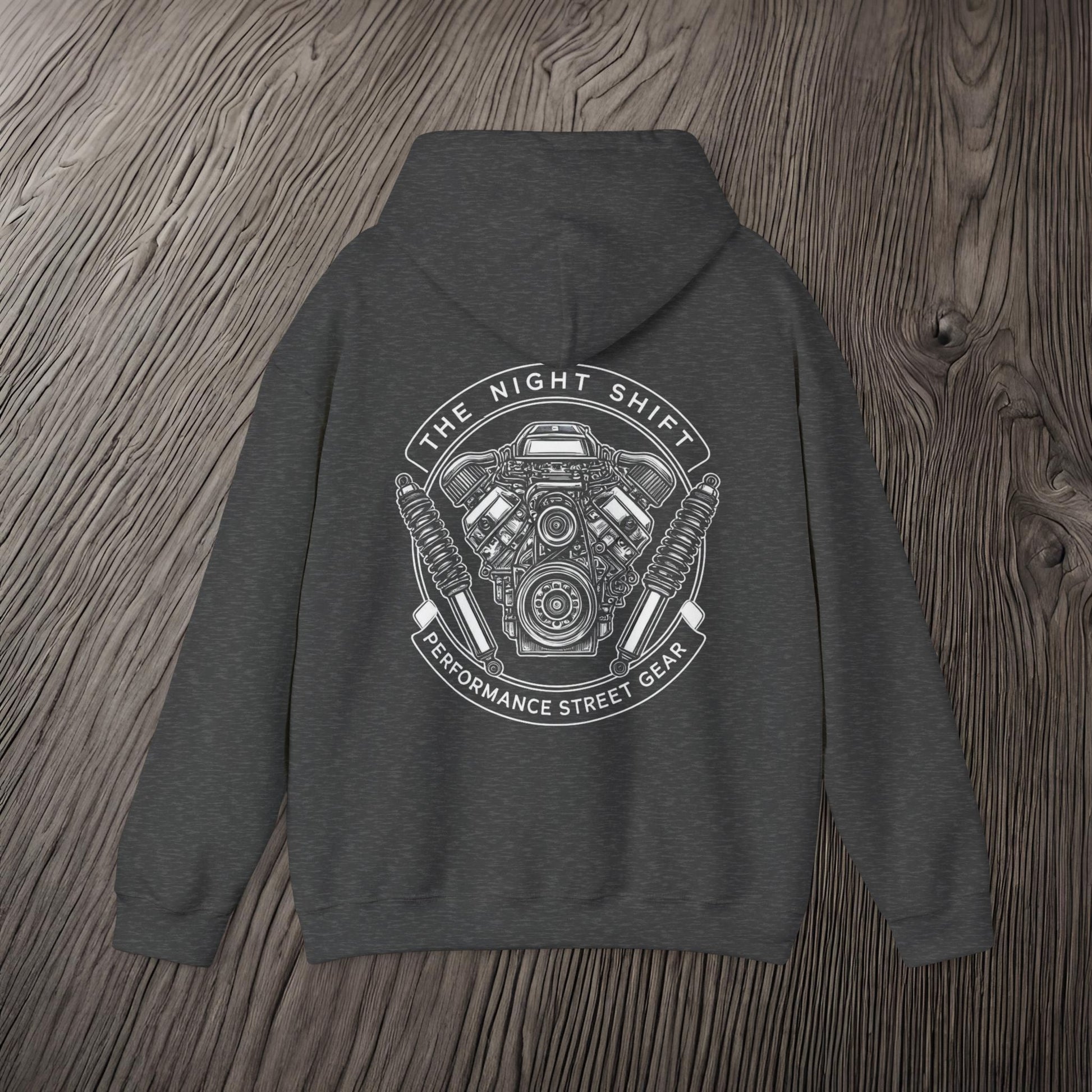 The Night Shift Performance Engine-Ultra Soft, Premium Hoodie Printify by The Night Shift Automotive Apparel