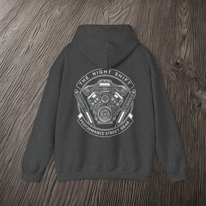 The Night Shift Performance Engine-Ultra Soft, Premium Hoodie Printify by The Night Shift Automotive Apparel