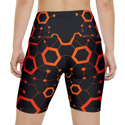 Women's Gym & Fitness Biker Shorts Printify by The Night Shift Automotive Apparel