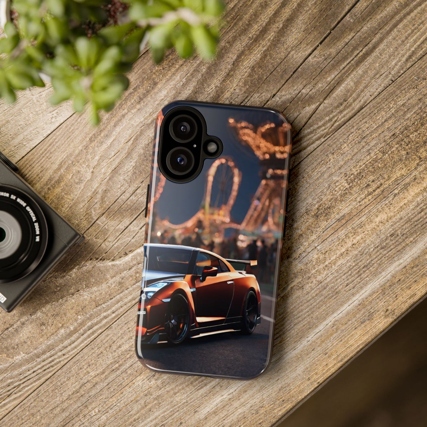 Nissan GTR R35-Dual Layer Ultra Tough Phone Case iPhone 16 Glossy Printify by The Night Shift Automotive Apparel
