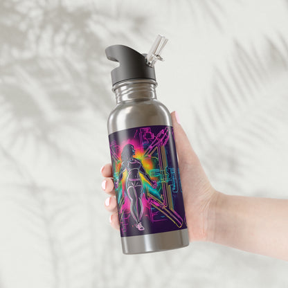 Stainless Steel Water Bottle With Straw, 20oz Printify by The Night Shift Automotive Apparel
