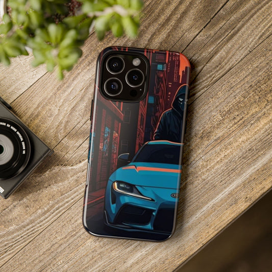 Toyota Supra MK-V Street Life-Dual Layer Ultra Tough Phone Case iPhone 16 Pro Max Glossy Printify by The Night Shift Automotive Apparel