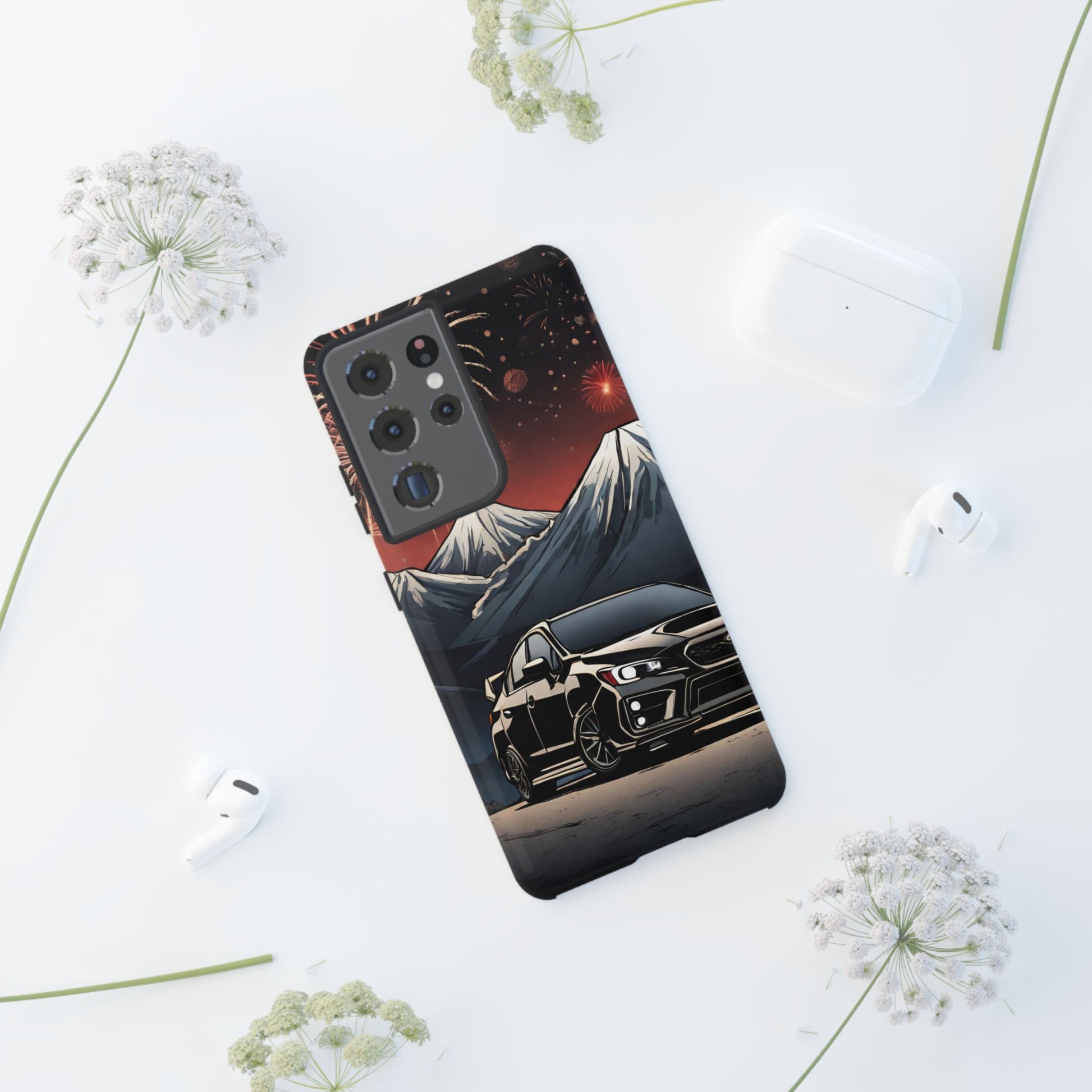 Subaru WRX/STI Fireworks-Dual Layer Ultra Tough Phone Case Printify by The Night Shift Automotive Apparel