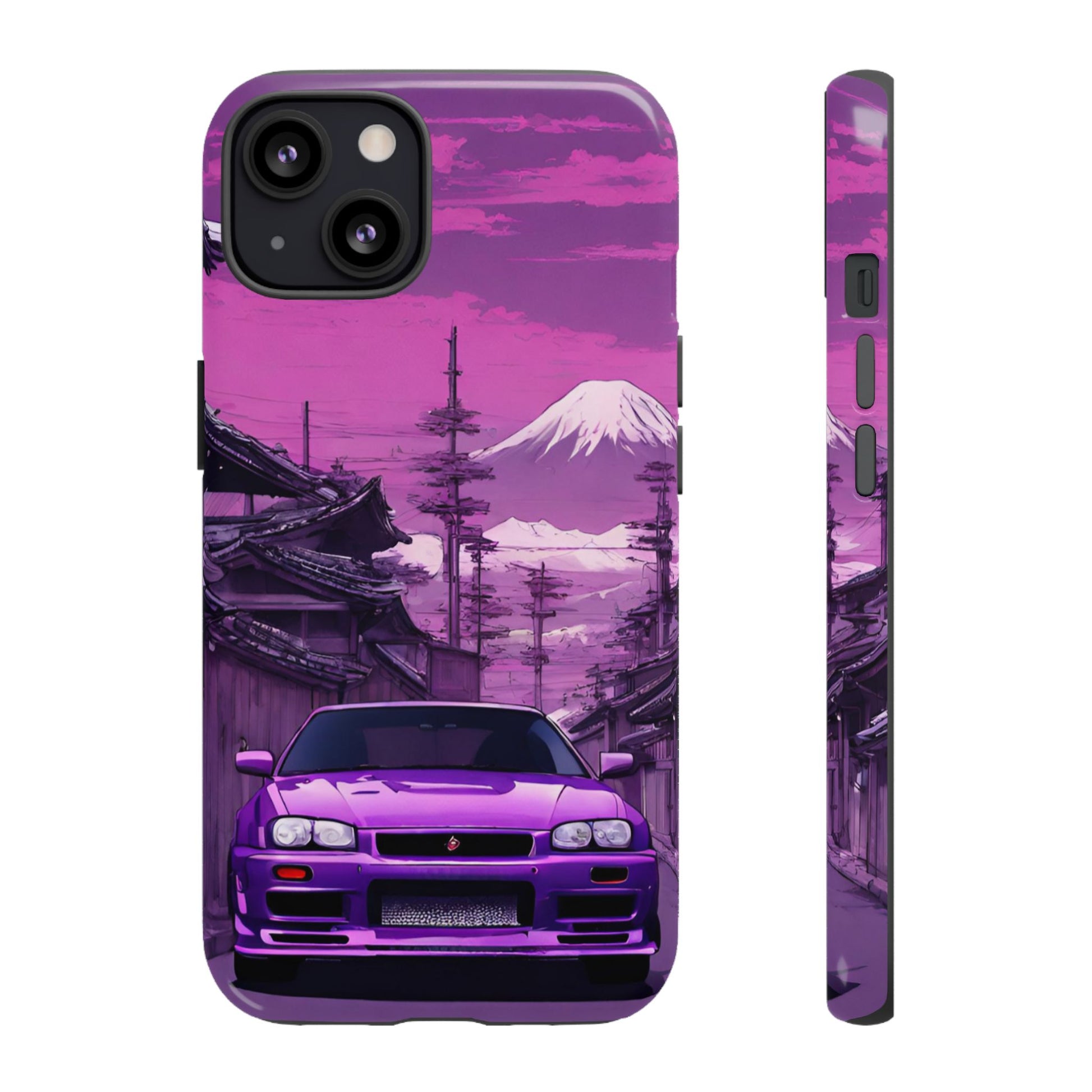 Nissan Skyline R34 Mt Fuji-Dual Layer Ultra Tough Phone Case Printify by The Night Shift Automotive Apparel