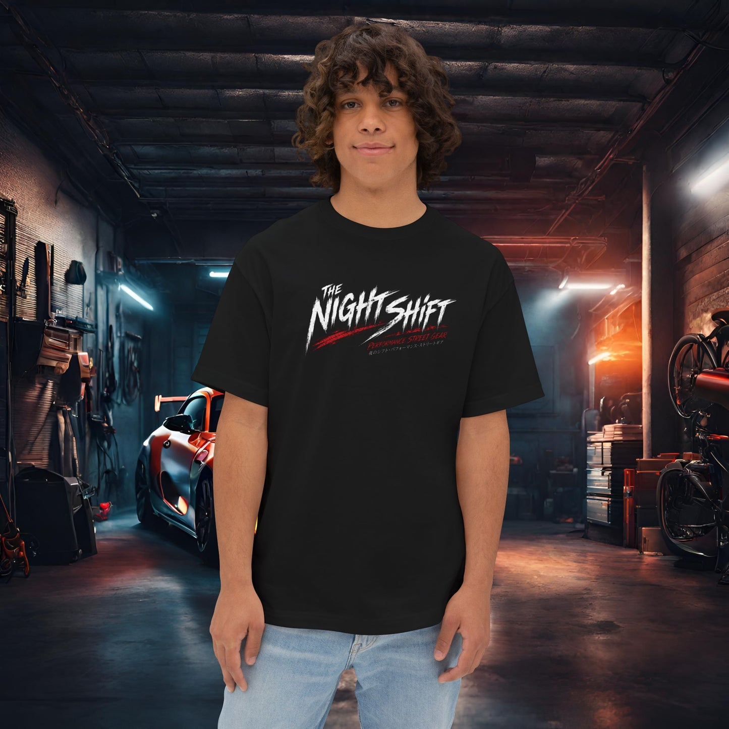 Nissan Skyline R34 Owners Custom-Premium, Ultra Soft Unisex Oversized Boxy Tee Printify by The Night Shift Automotive Apparel