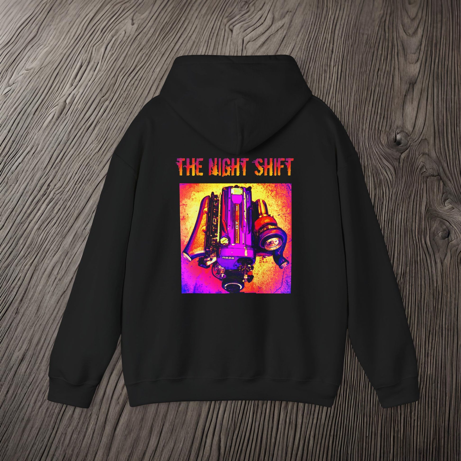 RB26DETT Synthwave-Premium, Ultra Soft Unisex Hoodie Printify by The Night Shift Automotive Apparel