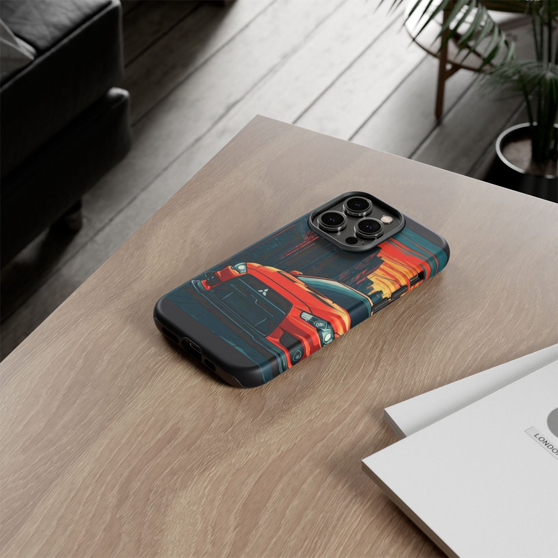 Mitsubishi Evo X Street Life-Dual Layer Ultra Tough Phone Case iPhone 14 Pro Matte Printify by The Night Shift Automotive Apparel