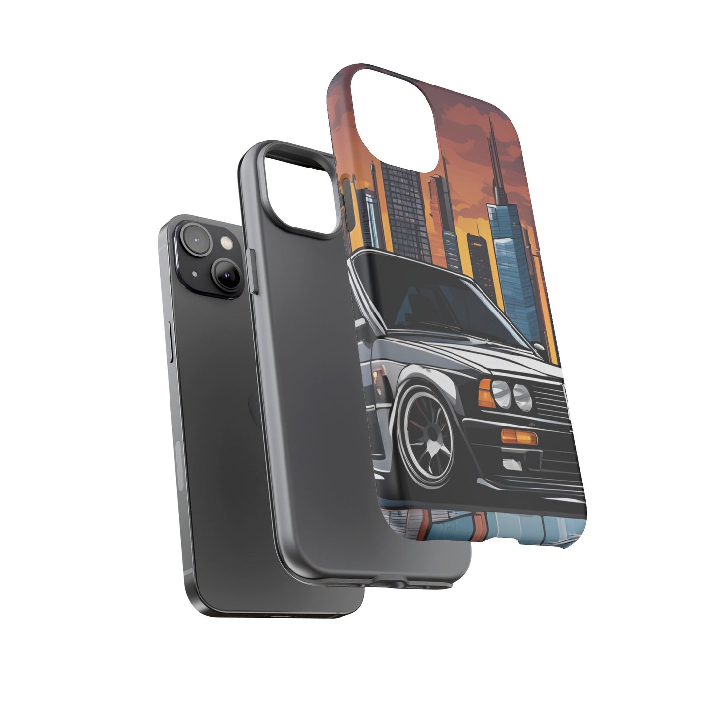 BMW E30 M3-Dual Layer Ultra Tough Phone Case Printify by The Night Shift Automotive Apparel