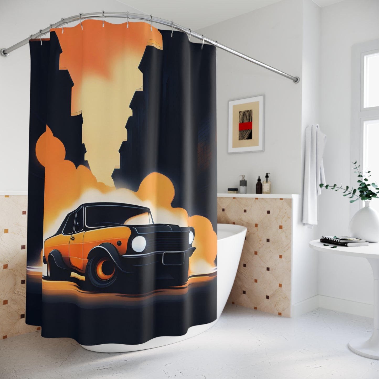 Shower Curtains Printify by The Night Shift Automotive Apparel