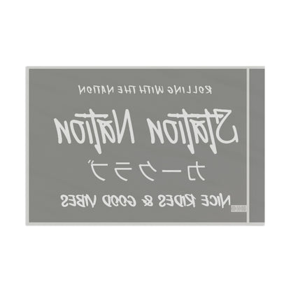Station Nation-Rep Your Crew Flags Printify by The Night Shift Automotive Apparel