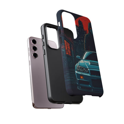 Nissan Skyline R34 Street Life-Dual Layer Ultra Tough Phone Case Printify by The Night Shift Automotive Apparel