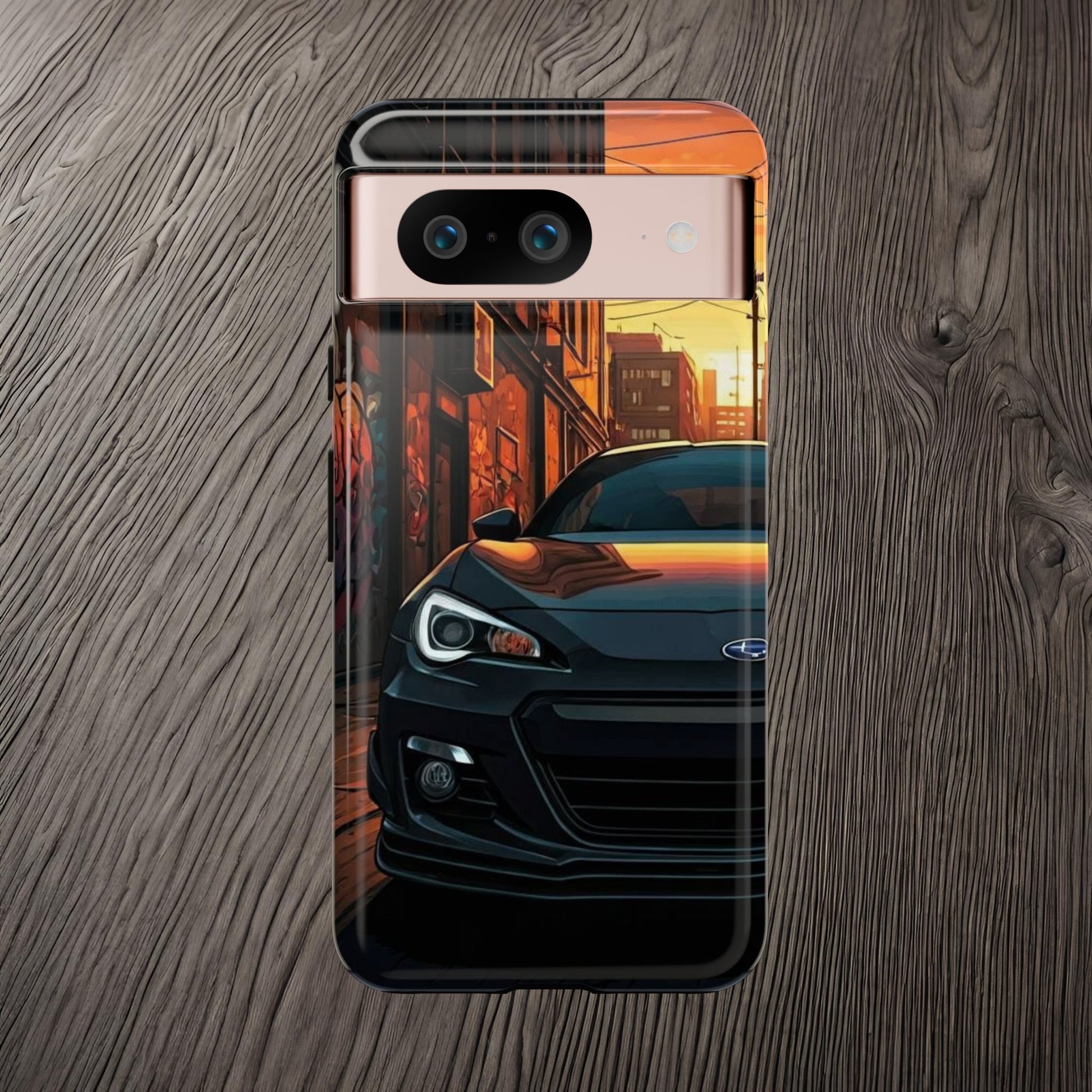 Subaru BRZ Street Life-Dual Layer Ultra Tough Phone Case Google Pixel 8 Glossy Printify by The Night Shift Automotive Apparel