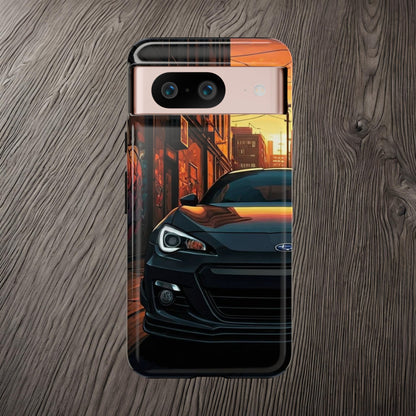 Subaru BRZ Street Life-Dual Layer Ultra Tough Phone Case Google Pixel 8 Glossy Printify by The Night Shift Automotive Apparel