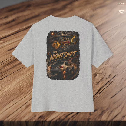 BMW M3 E90 Street Drift-Premium, Ultra Soft Unisex Oversized Boxy Tee Printify by The Night Shift Automotive Apparel