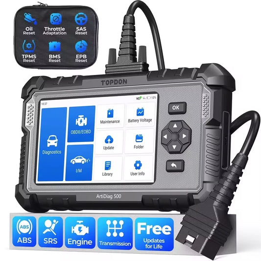 TOPDON Artidiag500 Car Diagnostic All Systems OBD2 Scanner-Engine ABS SRS Airbag Code Reader Topdon by The Night Shift Automotive Apparel