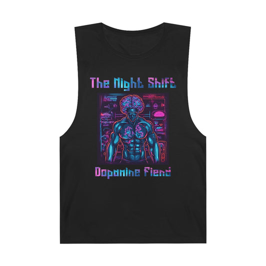 Dopamine Fiend - Premium Unisex Barnard Tank Top Black Printify by The Night Shift Automotive Apparel