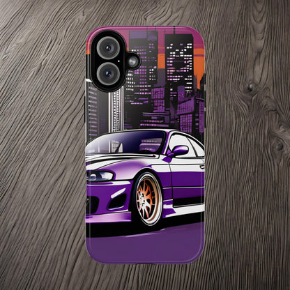 Nissan 240sx S15-Dual Layer Ultra Tough Phone Case iPhone 16 Plus Glossy Printify by The Night Shift Automotive Apparel