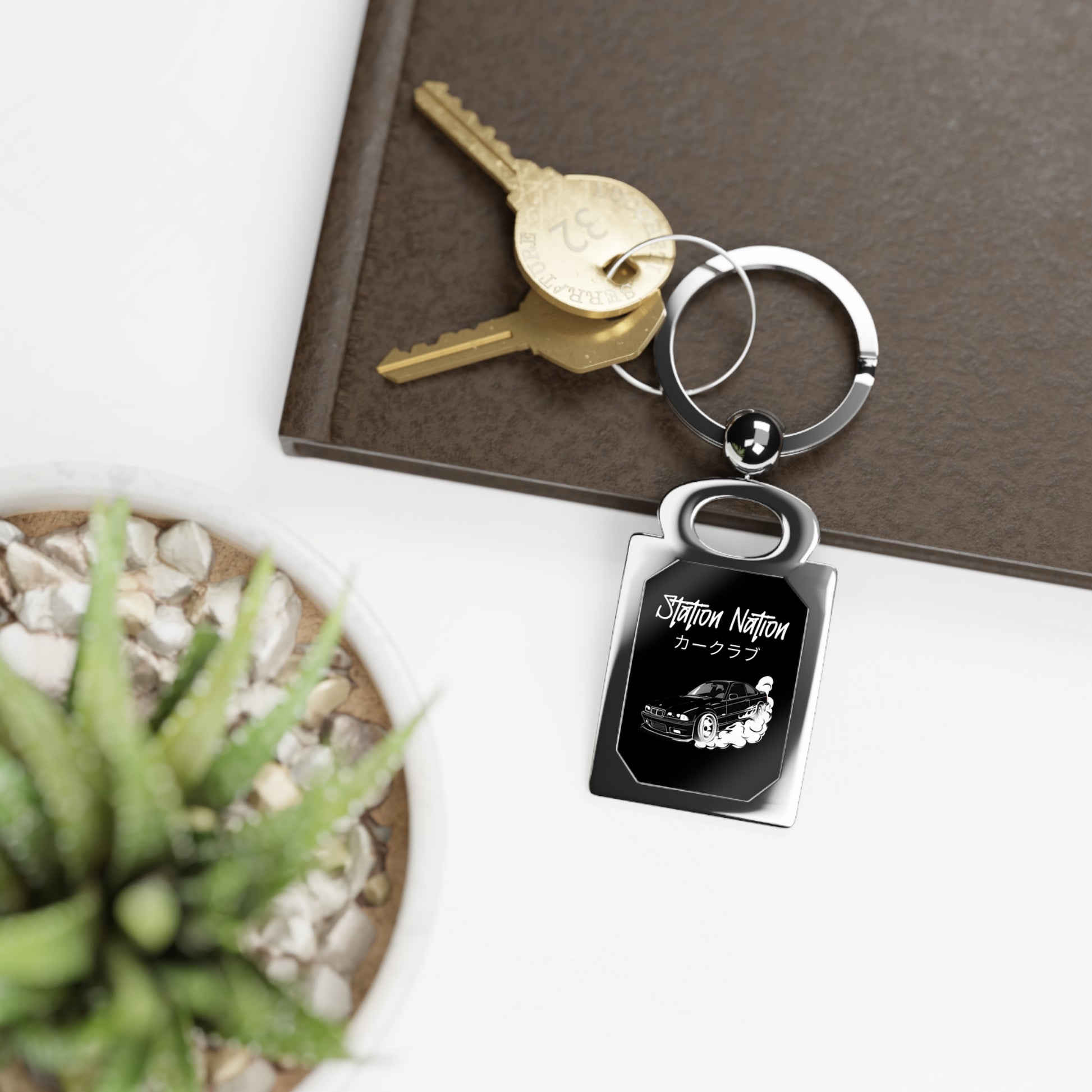 Station Nation Keychain Printify by The Night Shift Automotive Apparel