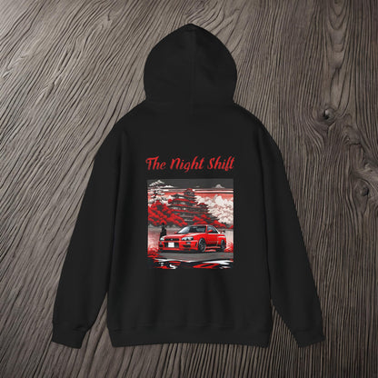 Nissan Skyline R34 Cherry Blossom-Premium, Ultra Soft, Unisex Hoodie Printify by The Night Shift Automotive Apparel