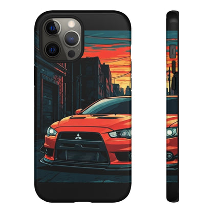 Mitsubishi Evo X Street Life-Dual Layer Ultra Tough Phone Case iPhone 12 Pro Max Glossy Printify by The Night Shift Automotive Apparel