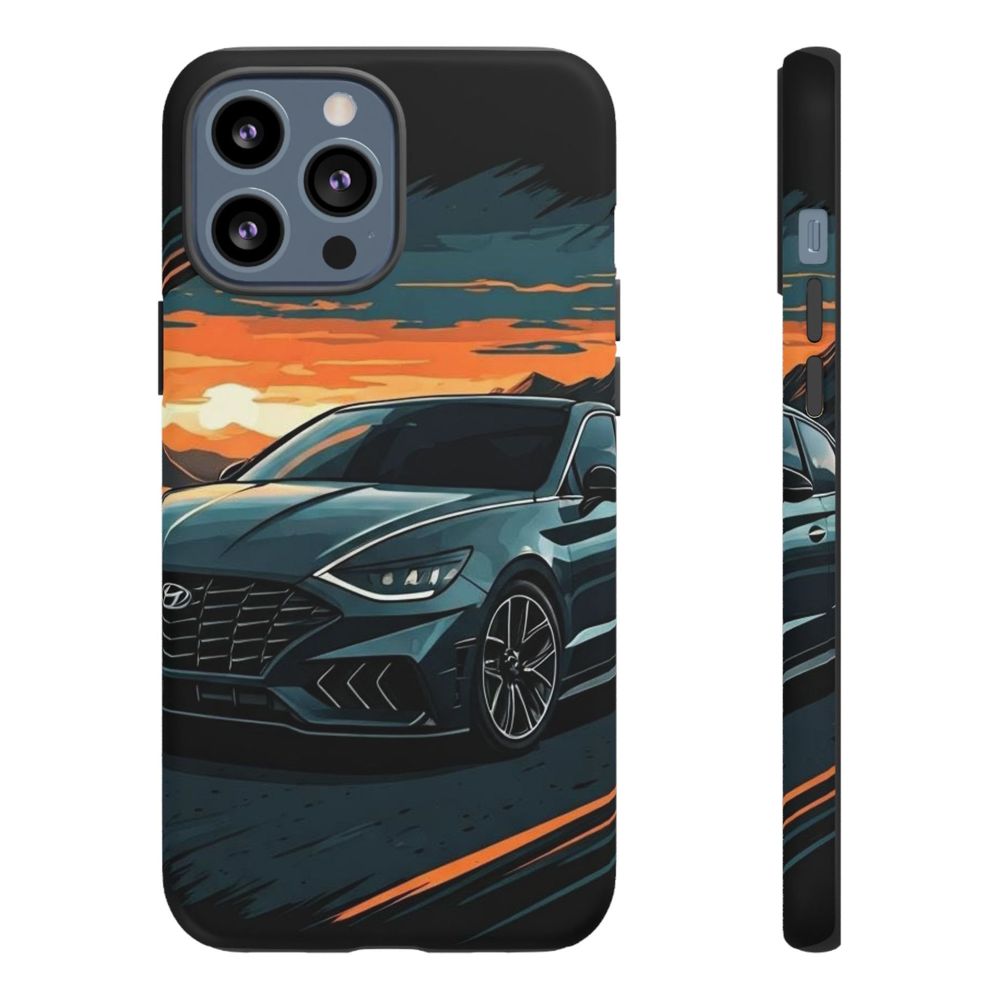 Hyundai Sonata-Sunset Drive-Dual Layer Ultra Tough Phone Case Printify by The Night Shift Automotive Apparel