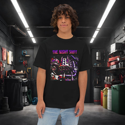 4G63 Synthwave-Premium, Ultra Soft Unisex Oversized Boxy Tee Black Printify by The Night Shift Automotive Apparel