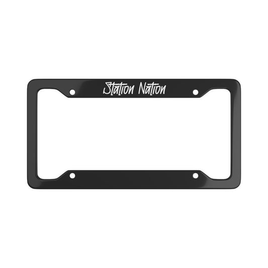 Station Nation License Plate Frame 12.2" x 6.3" Matte Printify by The Night Shift Automotive Apparel