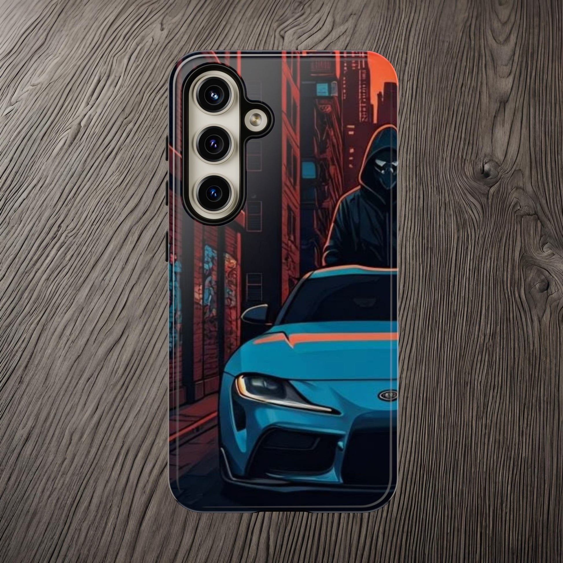 Toyota Supra MK-V Street Life-Dual Layer Ultra Tough Phone Case Samsung Galaxy S24 Glossy Printify by The Night Shift Automotive Apparel