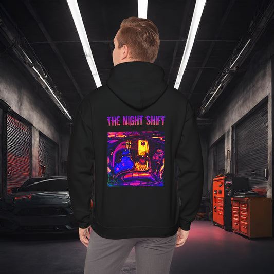 S55 Synthwave-Premium, Ultra Soft Unisex Hoodie Black Printify by The Night Shift Automotive Apparel