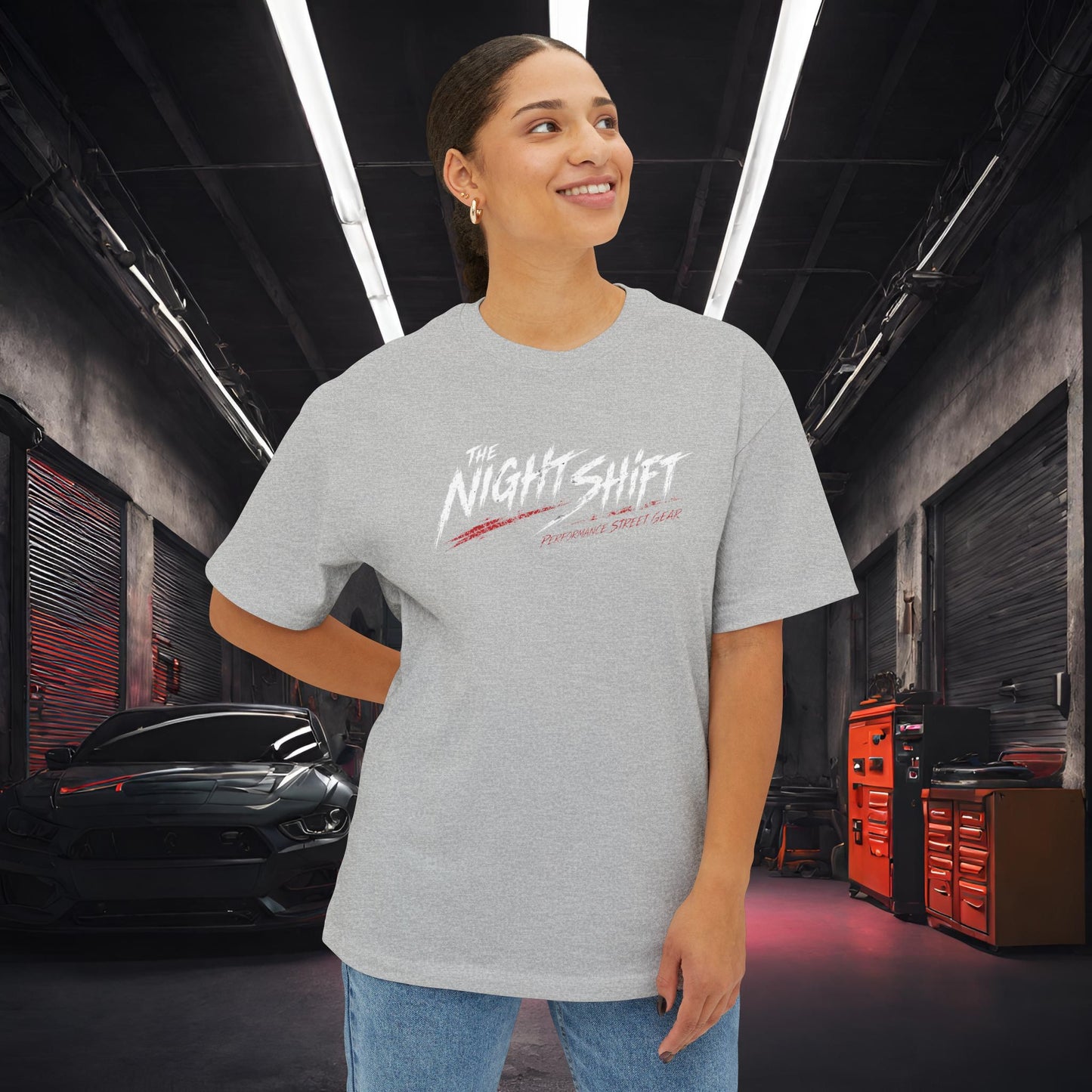 Nissan Skyline R34 Owners Custom-Premium, Ultra Soft Unisex Oversized Boxy Tee Printify by The Night Shift Automotive Apparel