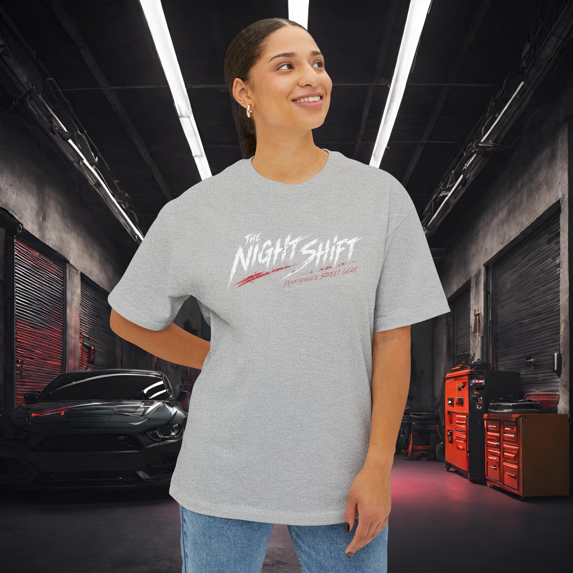 Nissan Skyline R34 Owners Custom-Premium, Ultra Soft Unisex Oversized Boxy Tee Printify by The Night Shift Automotive Apparel