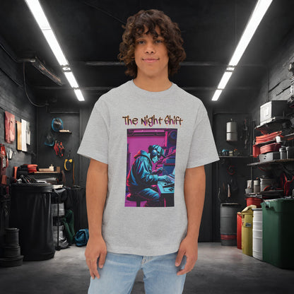 Makin' Beats-Premium, Ultra Soft Unisex Oversized Boxy Tee Athletic Heather Printify by The Night Shift Automotive Apparel