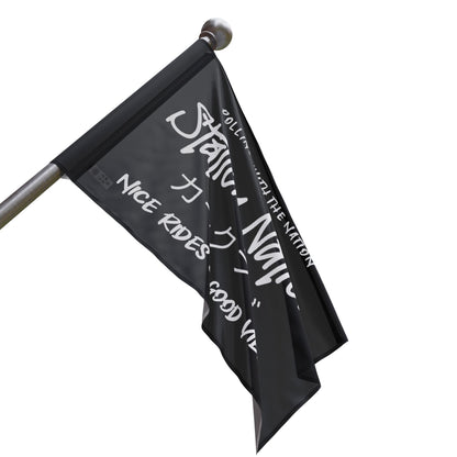 Station Nation-Rep Your Crew Flags Printify by The Night Shift Automotive Apparel