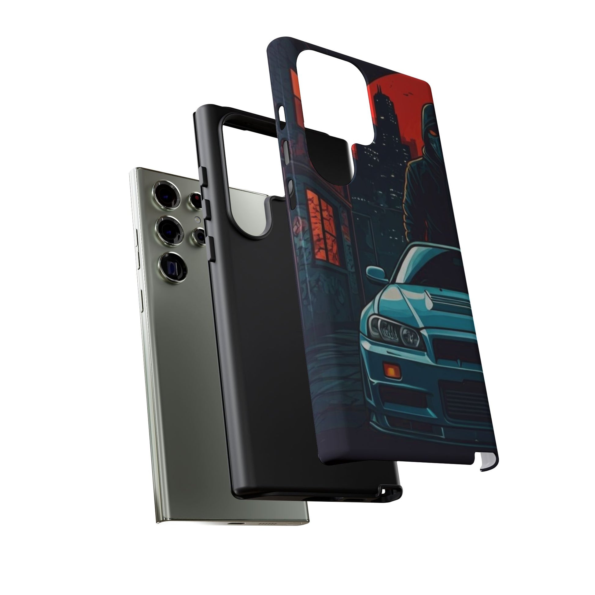 Nissan Skyline R34 Street Life-Dual Layer Ultra Tough Phone Case Printify by The Night Shift Automotive Apparel