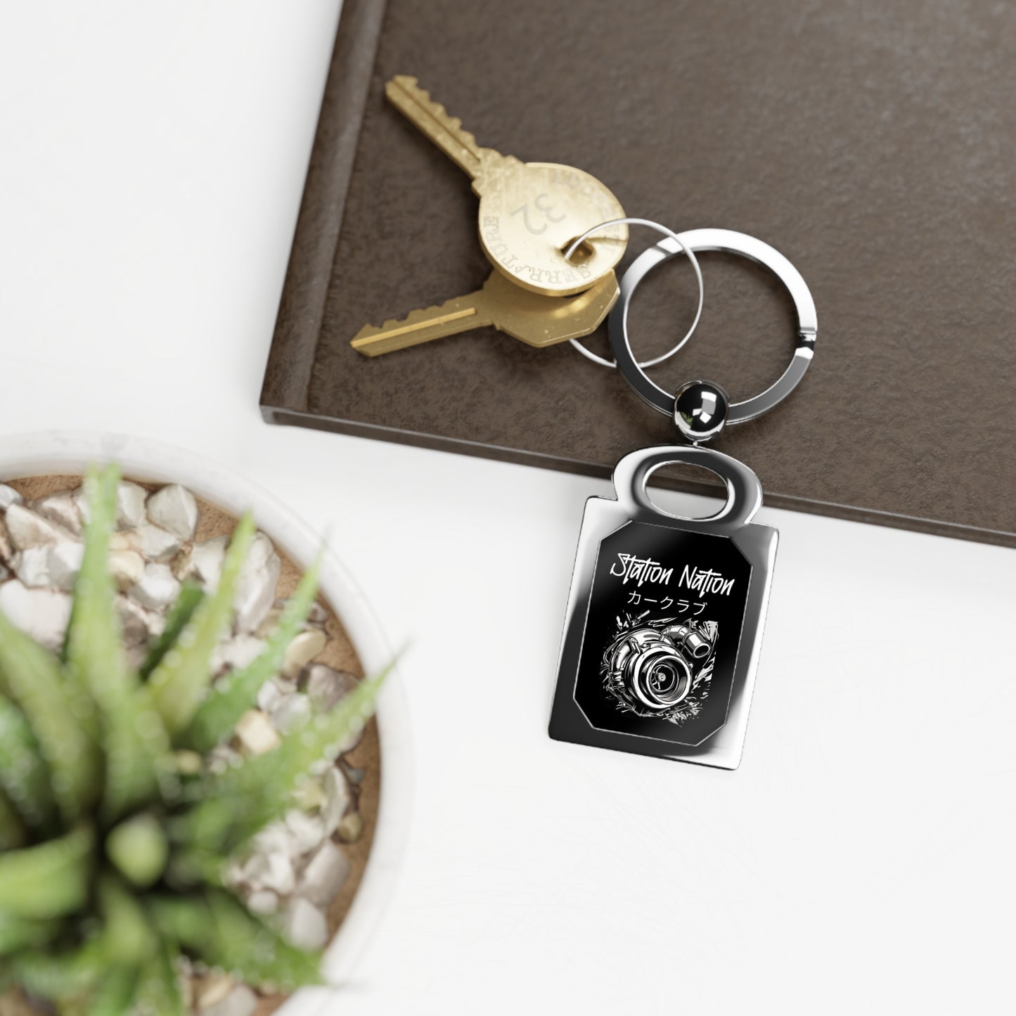 Station Nation Keychain Printify by The Night Shift Automotive Apparel